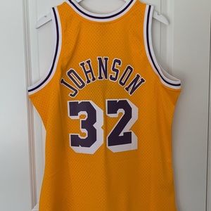 Magic Johnson Los Angeles Lakers Mitchell & Ness HWC Authentic Swingman Jersey